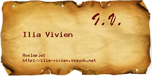 Ilia Vivien névjegykártya